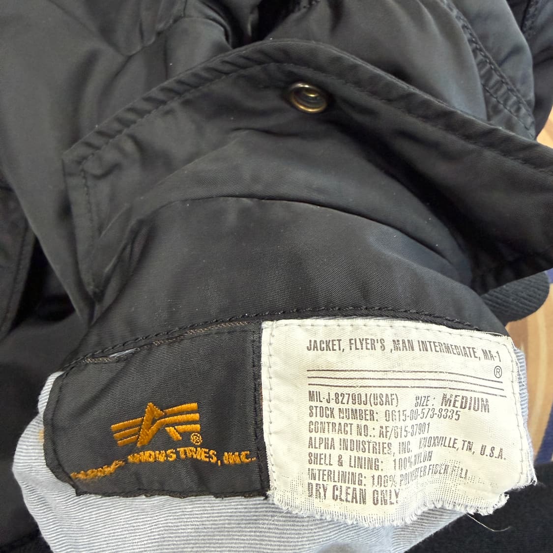 (M)알파 인더스트리 MA-1플라이트 자켓(블랙) 상품이미지4