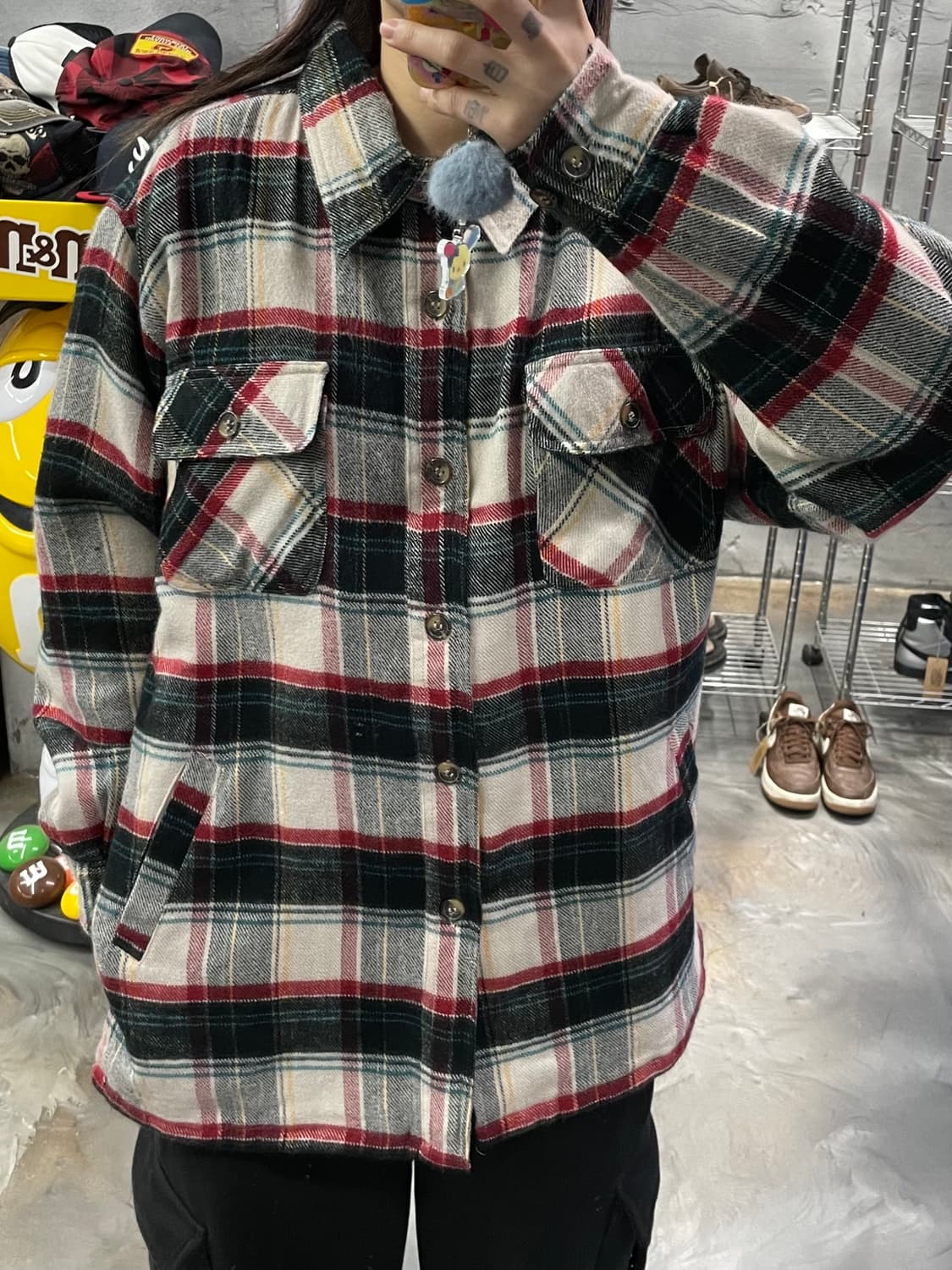 빈티지  플란넬 체크 셔츠 자켓 상품이미지8