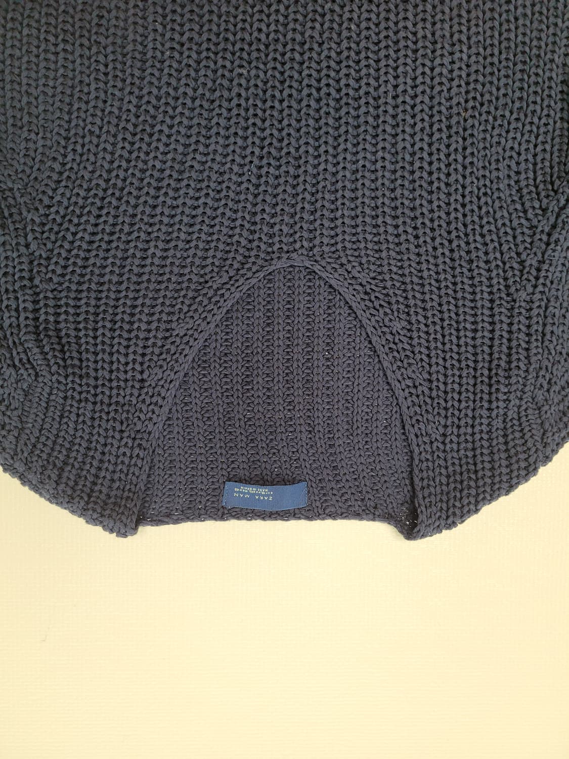 자라맨 ZARAMAN 로우게이지 V넥 니트 105 네이비 상품이미지4