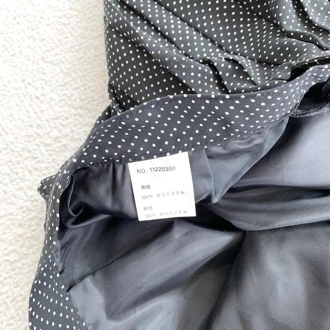 도트 ♥ 플리츠 미디 쉬폰 스커트 상품이미지3