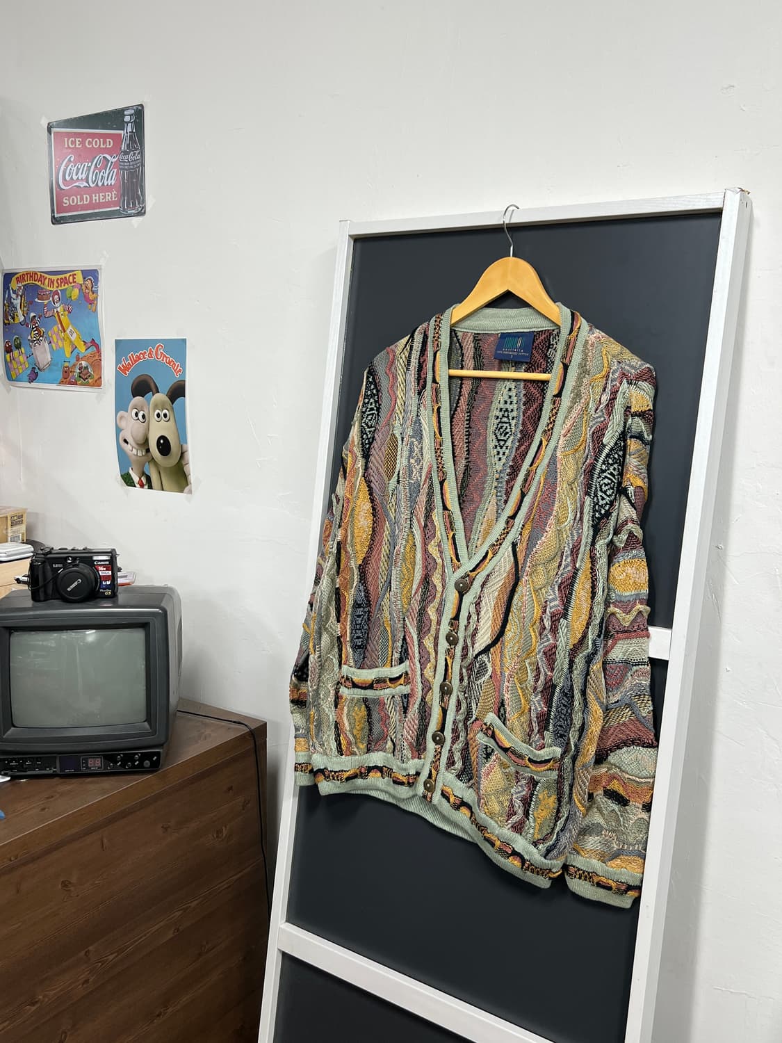 limnos Vintage 케이블 꽈배기 니트 가디건 상품이미지1