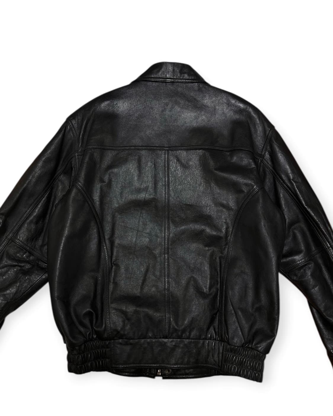 빈티지 블랙 양가죽 봄버 블루종 자켓 상품이미지5