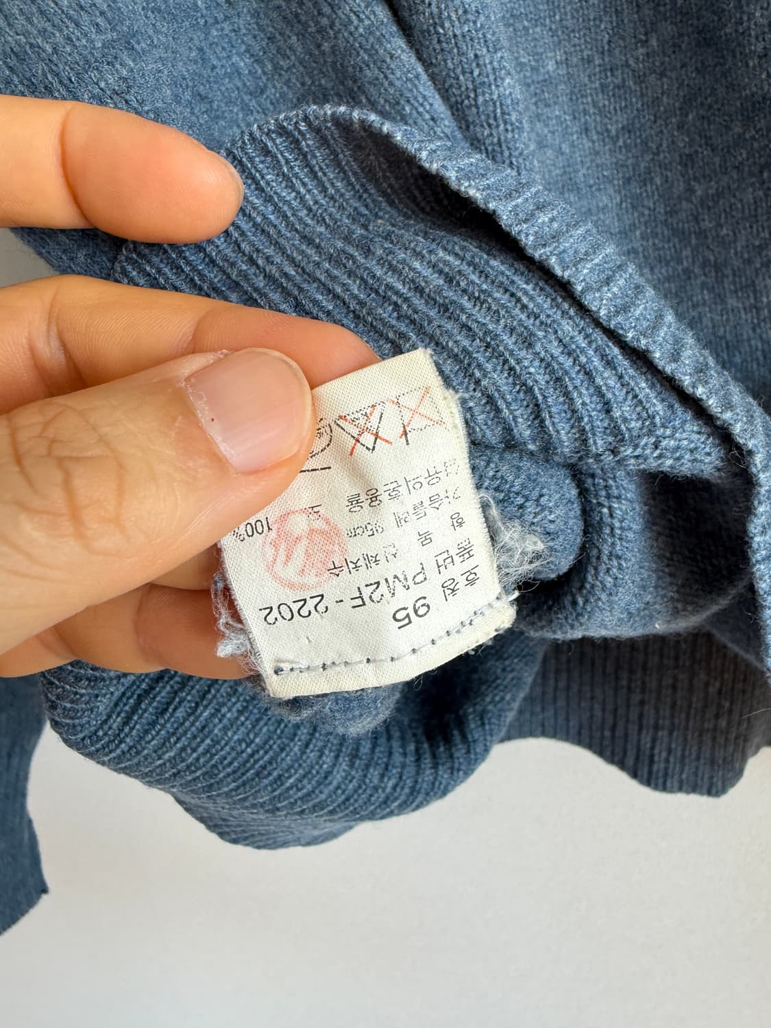 90's 폴로 랄프로렌 울 카라 니트(1992년 일경물산 생산) 상품이미지6