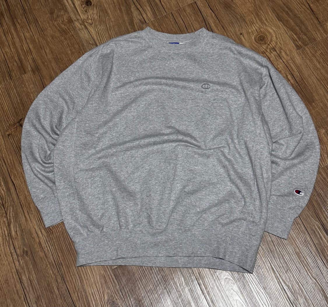[3XL] 챔피온 무지 그레이 맨투맨 상품이미지2