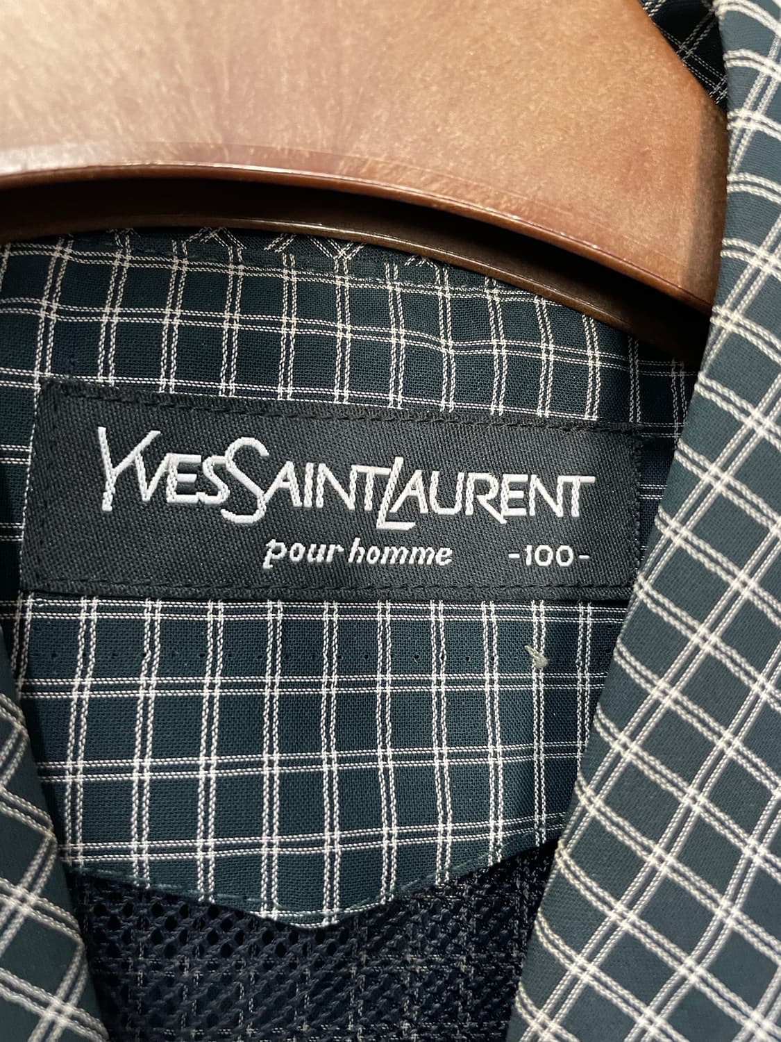 입생로랑 체크 블루종 자켓 H1768 상품이미지5