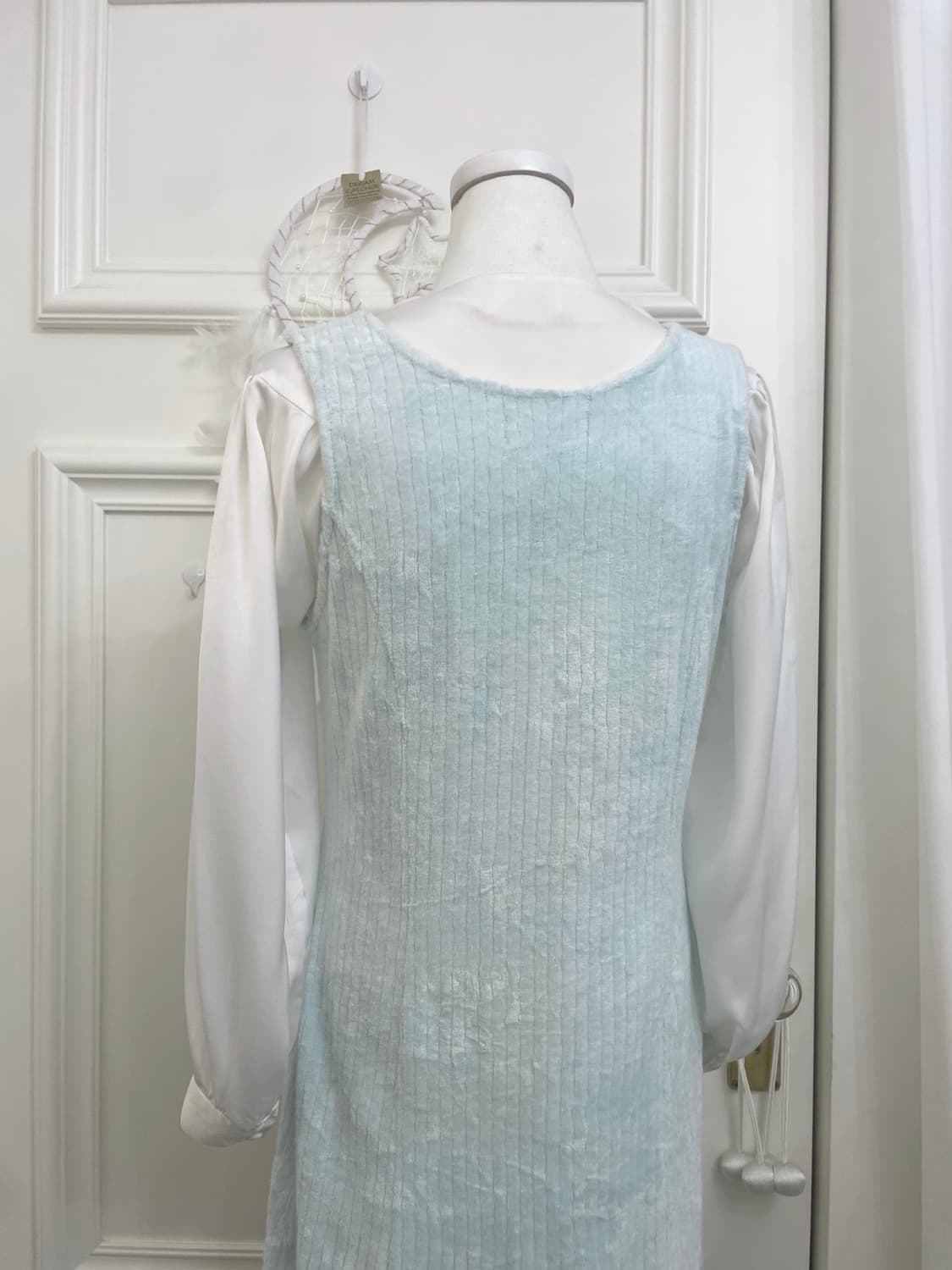 sheer mintblue button point opc&white sh 상품이미지4