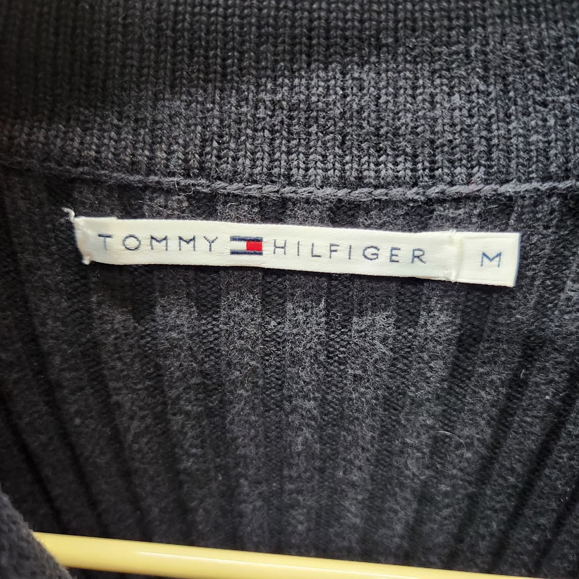 타미힐피거 로고 골지 투웨이 니트집업 M(S) 상품이미지4