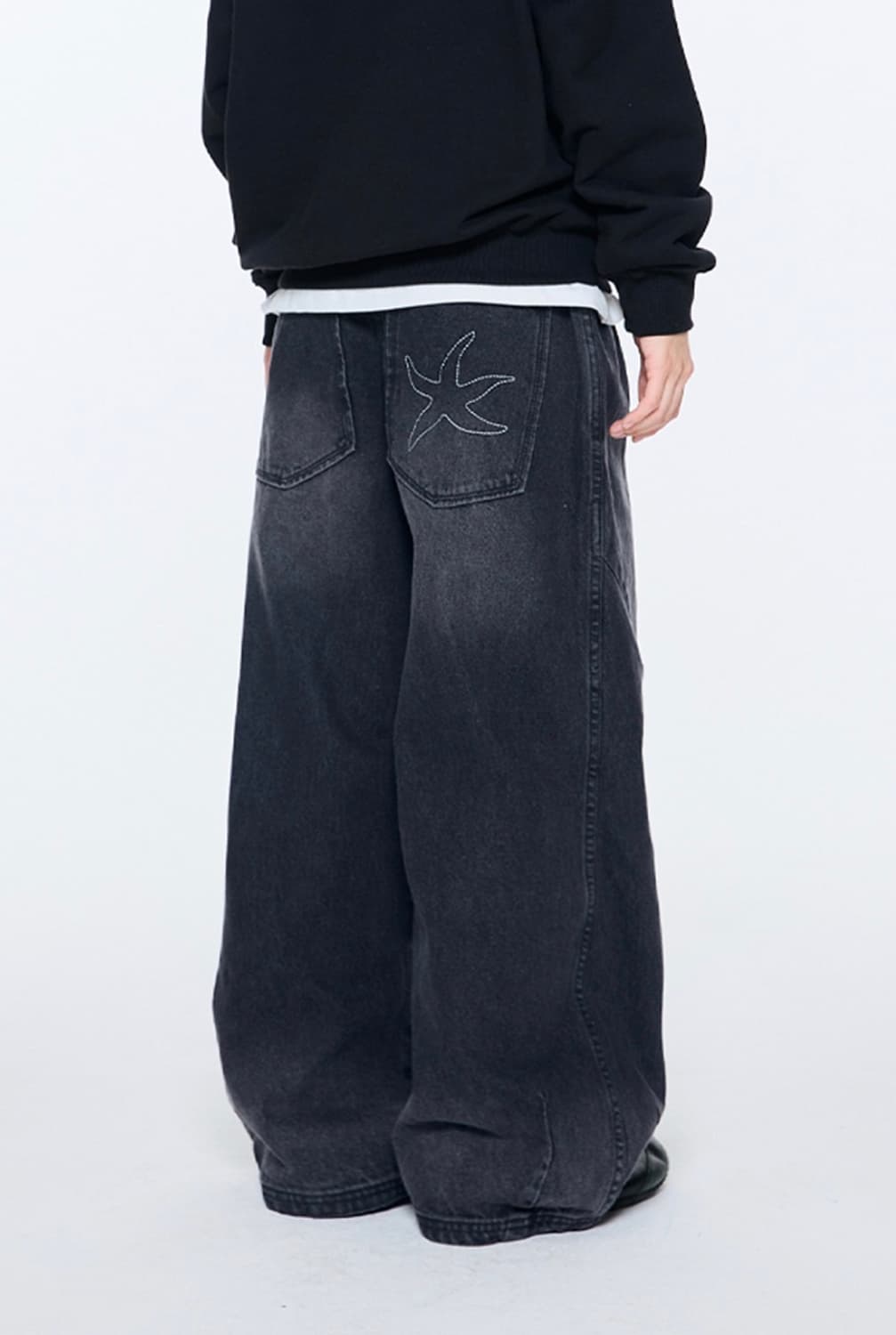TCM starfish denim pants (black) 상품이미지1