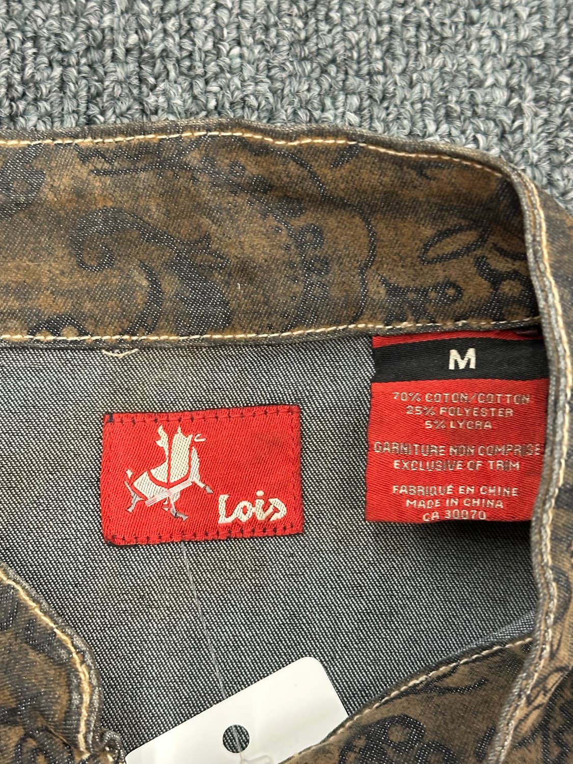 M)Lois 빈티지 패턴 여성 데님 자켓 상품이미지6