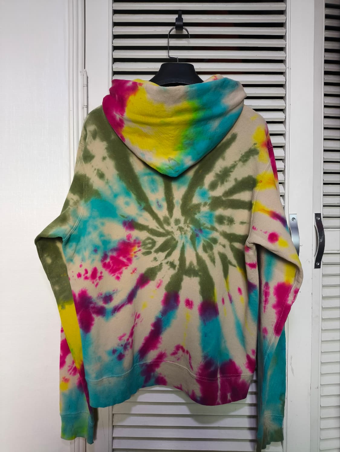 L 챔피온 레트로 USA 타이다이 레인보우 후드티셔츠 상품이미지5