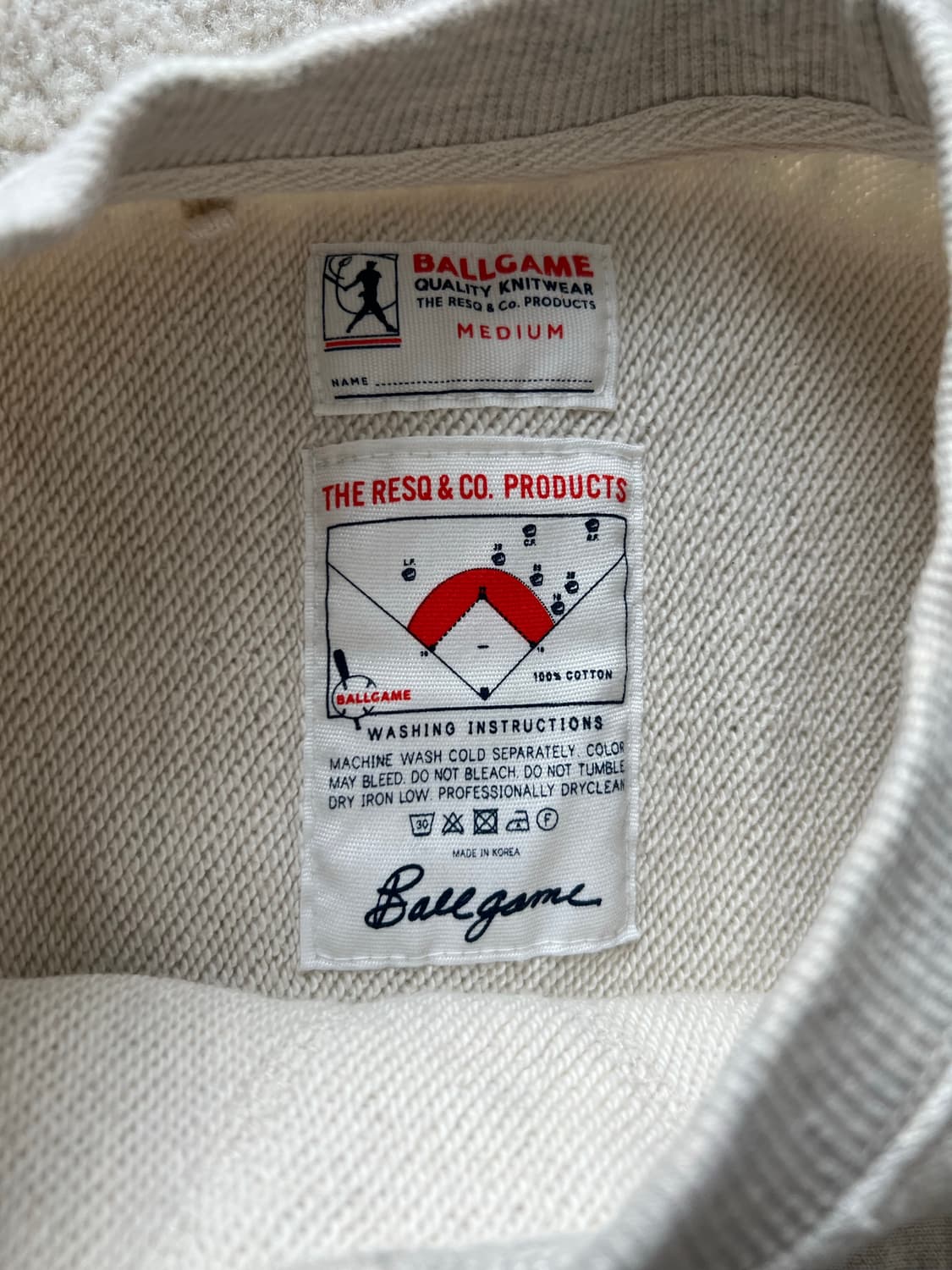 더레스큐 코튼 맨투맨 오트밀 상품이미지4