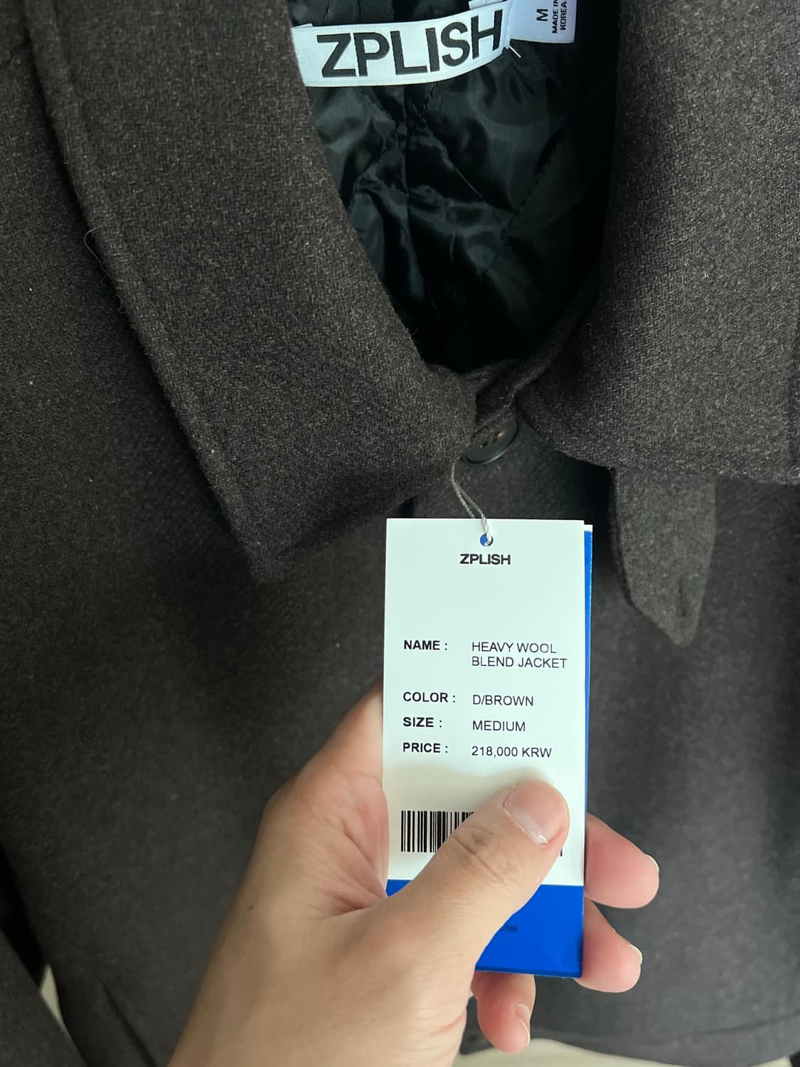 지플리시 헤비 울 블렌드 숏코트 브라운 [새상품] 상품이미지4