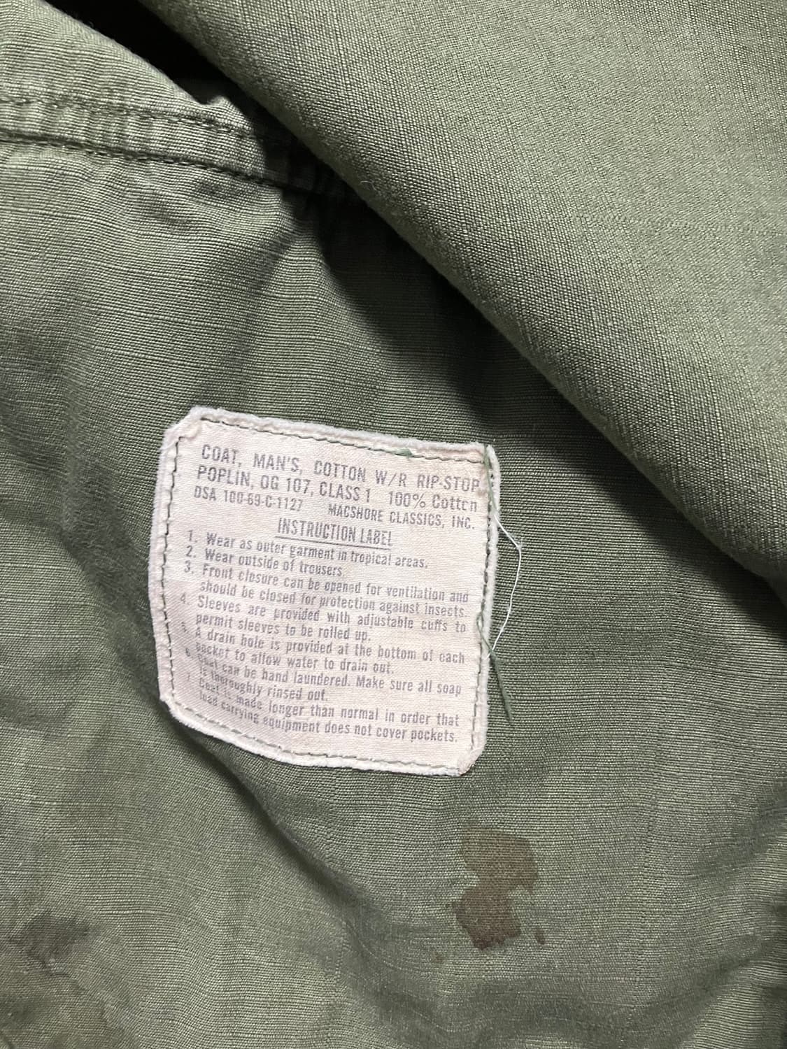 60s us army 오리지널 정글 퍼티그자켓 S-L 상품이미지5