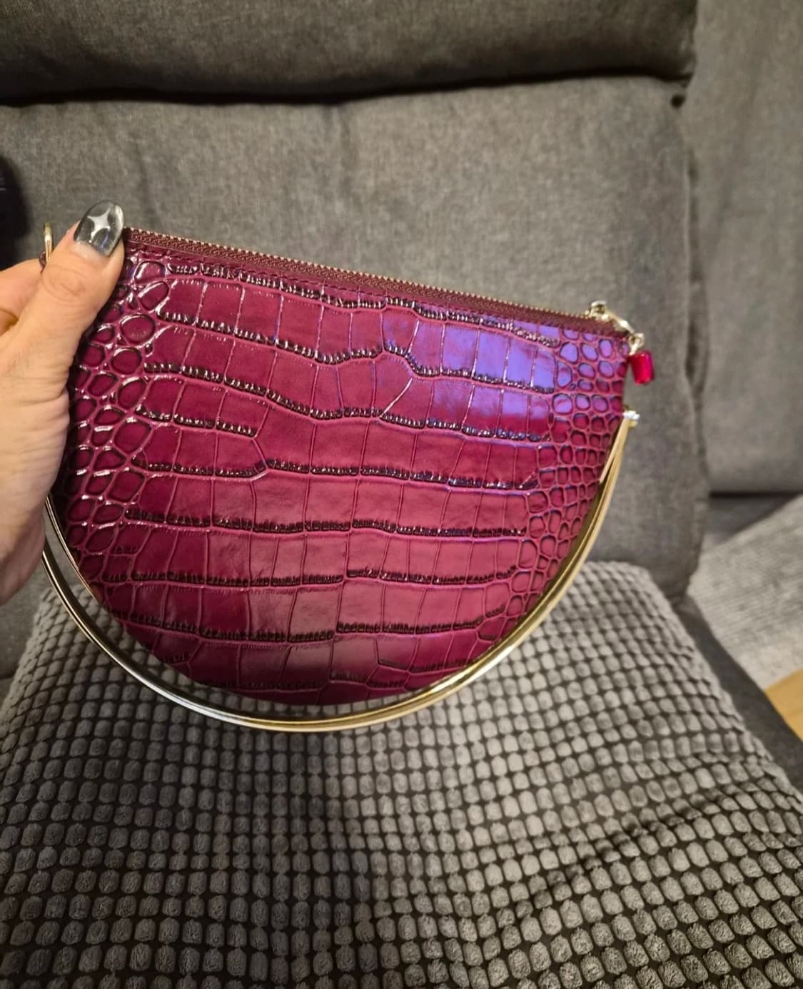 리얼소가죽 악어패턴 숄더 & 클러치 상품이미지2