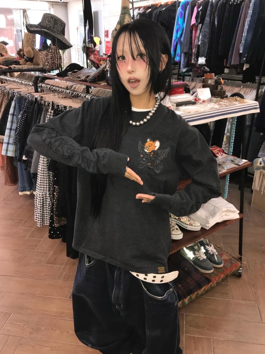 Vanson X Tom&Jerry Embroidery L/S 상품이미지2