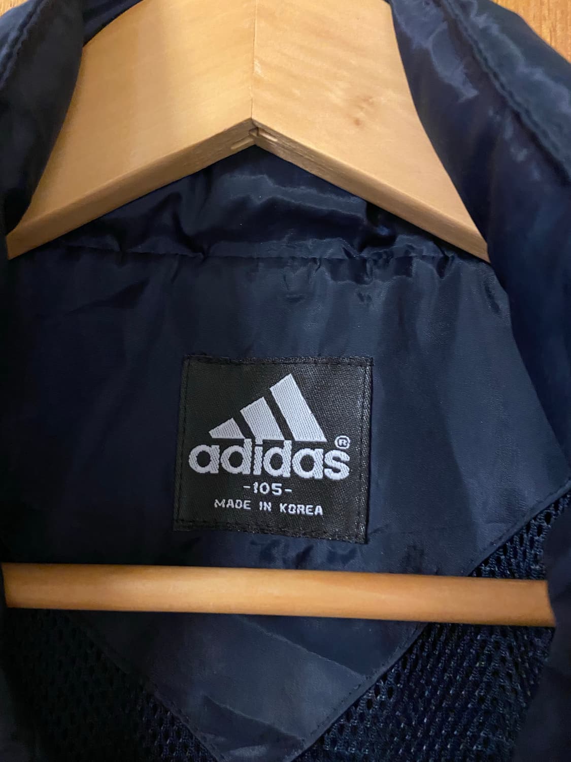 빈티지 아디다스 네이비 삼선 바람막이 자켓 상품이미지3