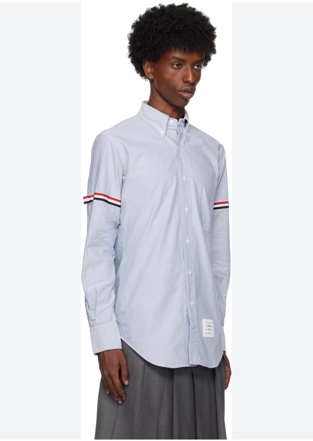 톰 브라운  라이트 블루 옥스퍼드 암밴드 셔츠 상품이미지2