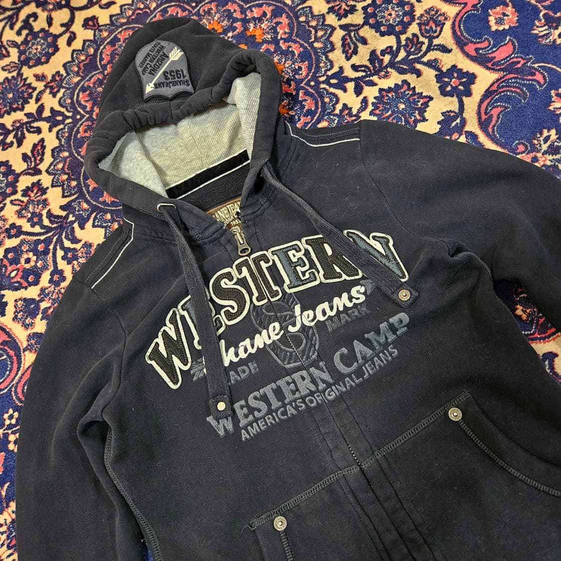 SHANE JEANS 00's y2k 빈티지 기모 후드집업 S  상품이미지2