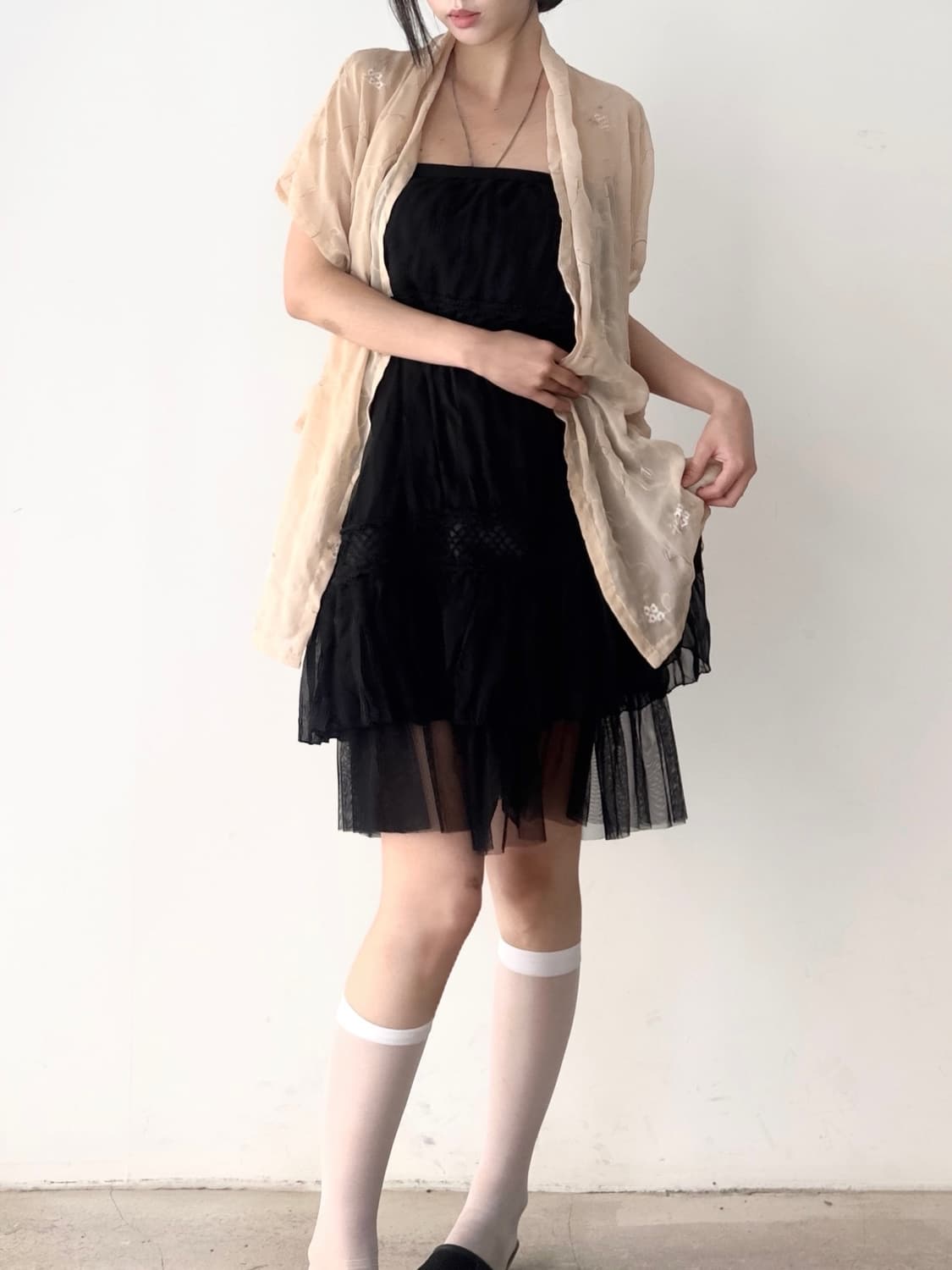 Dandelion sheer open cardigan 상품이미지7