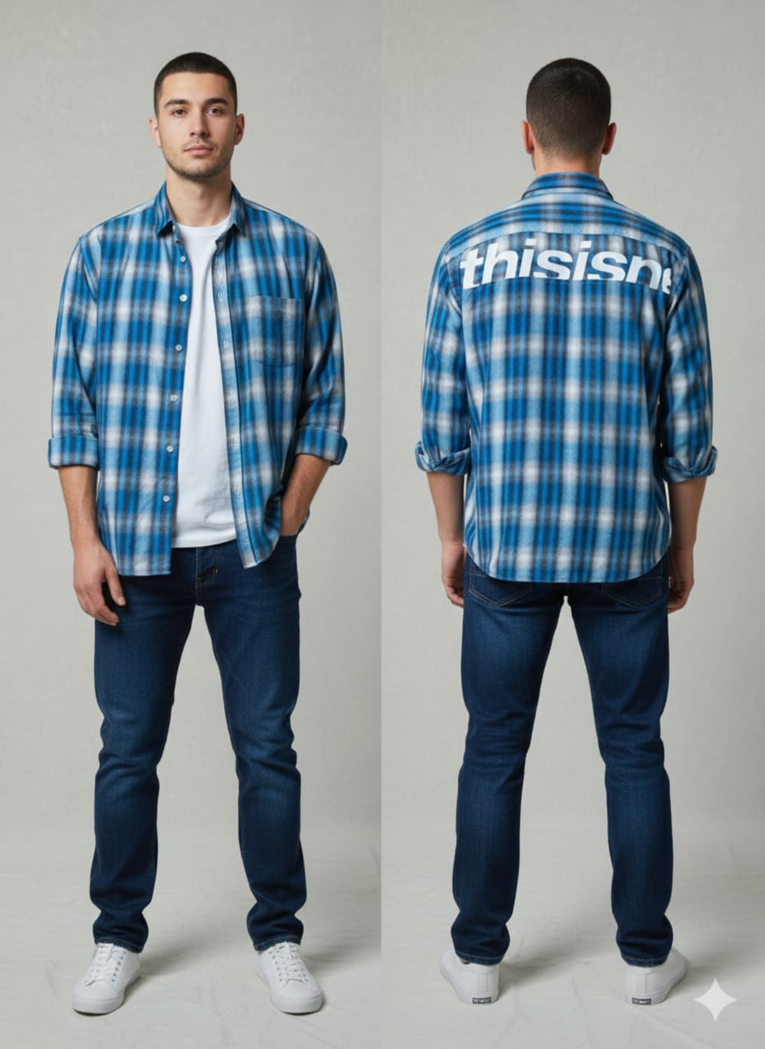 Thisisneverthat 플란넬 체크 셔츠 L 상품이미지2