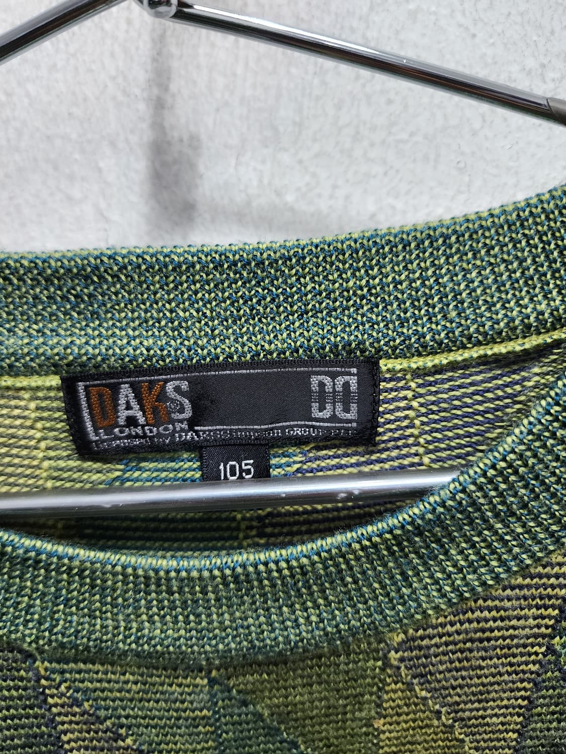 닥스 DAKS 그린 패턴 니트 스웨터 상품이미지4