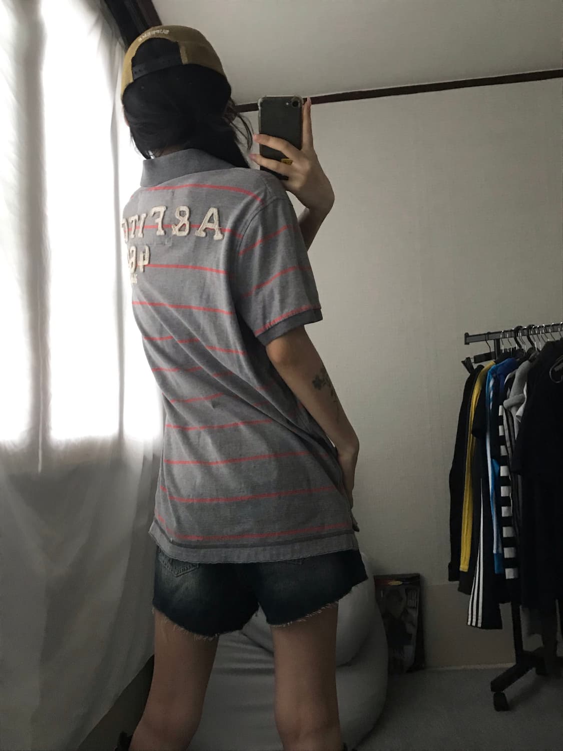 아베크롬비 그레이 스트라이프 반팔티셔츠 상품이미지7
