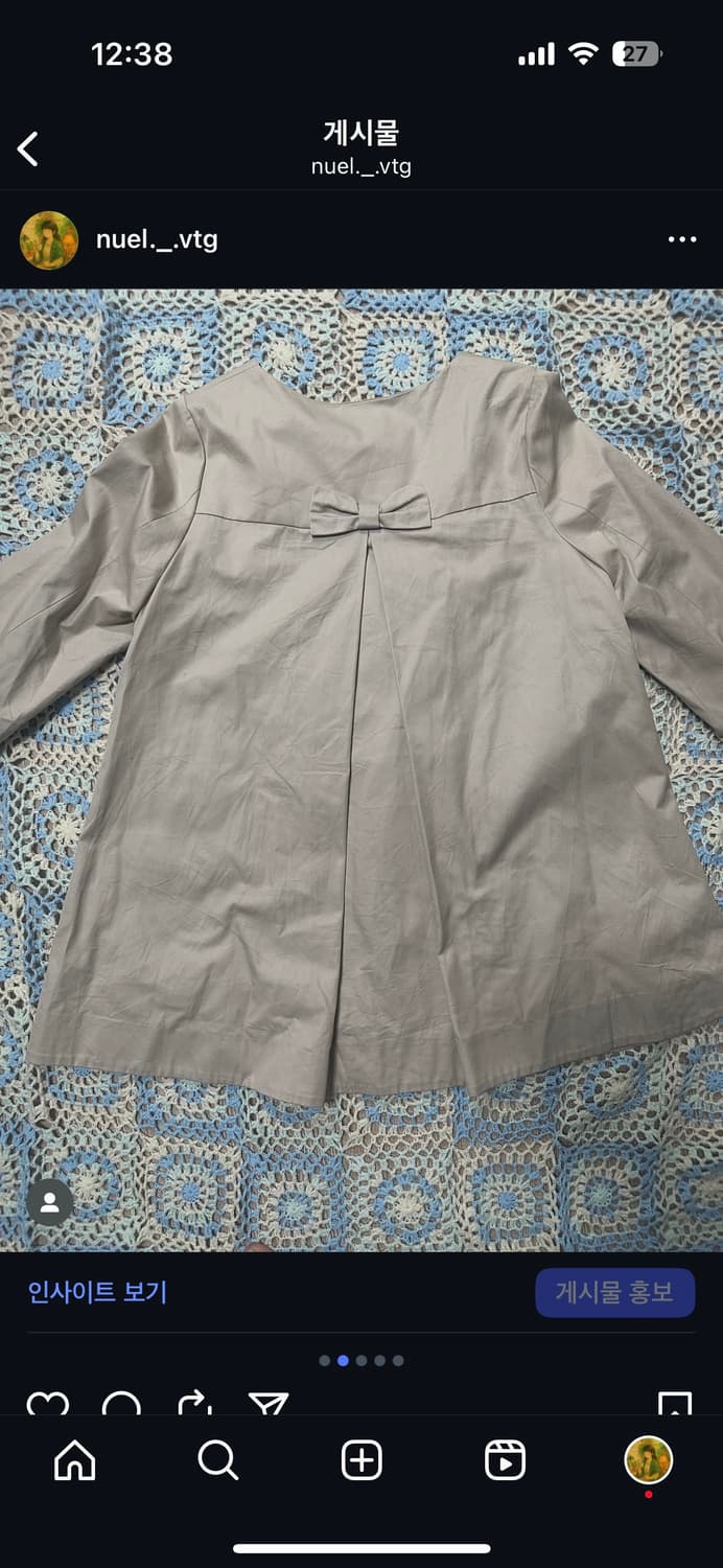 빈티지 트렌치 코트 리본 상품이미지2