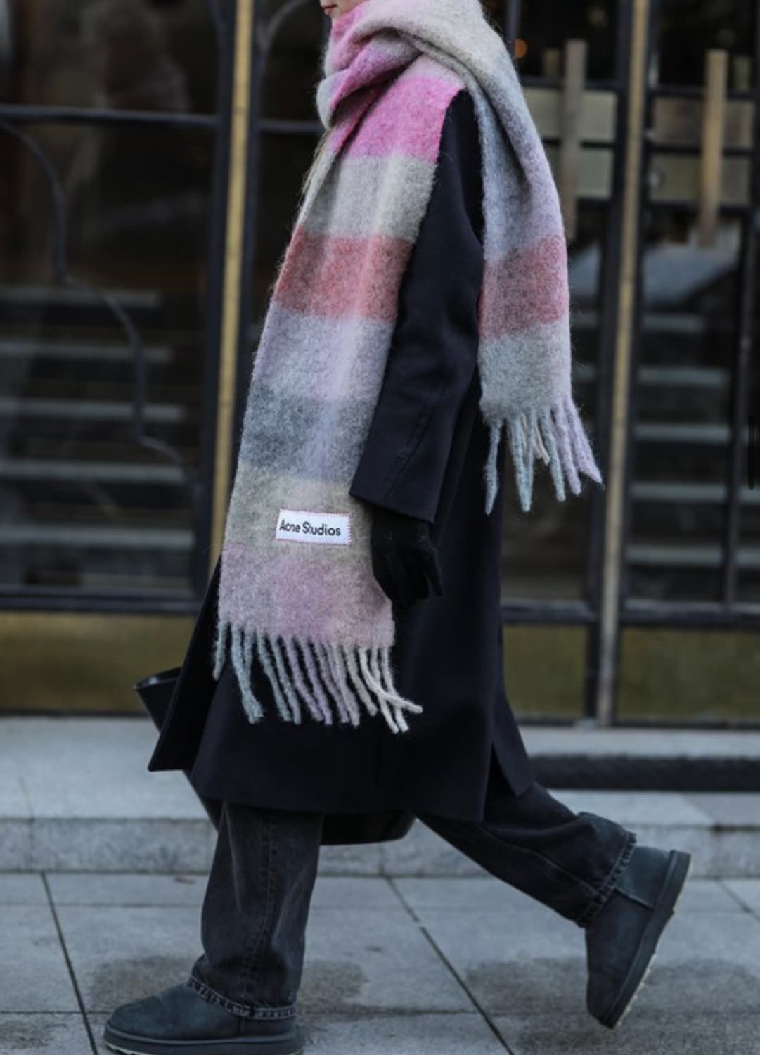 아크네스튜디오 체크 머플러 그레이 상품이미지3