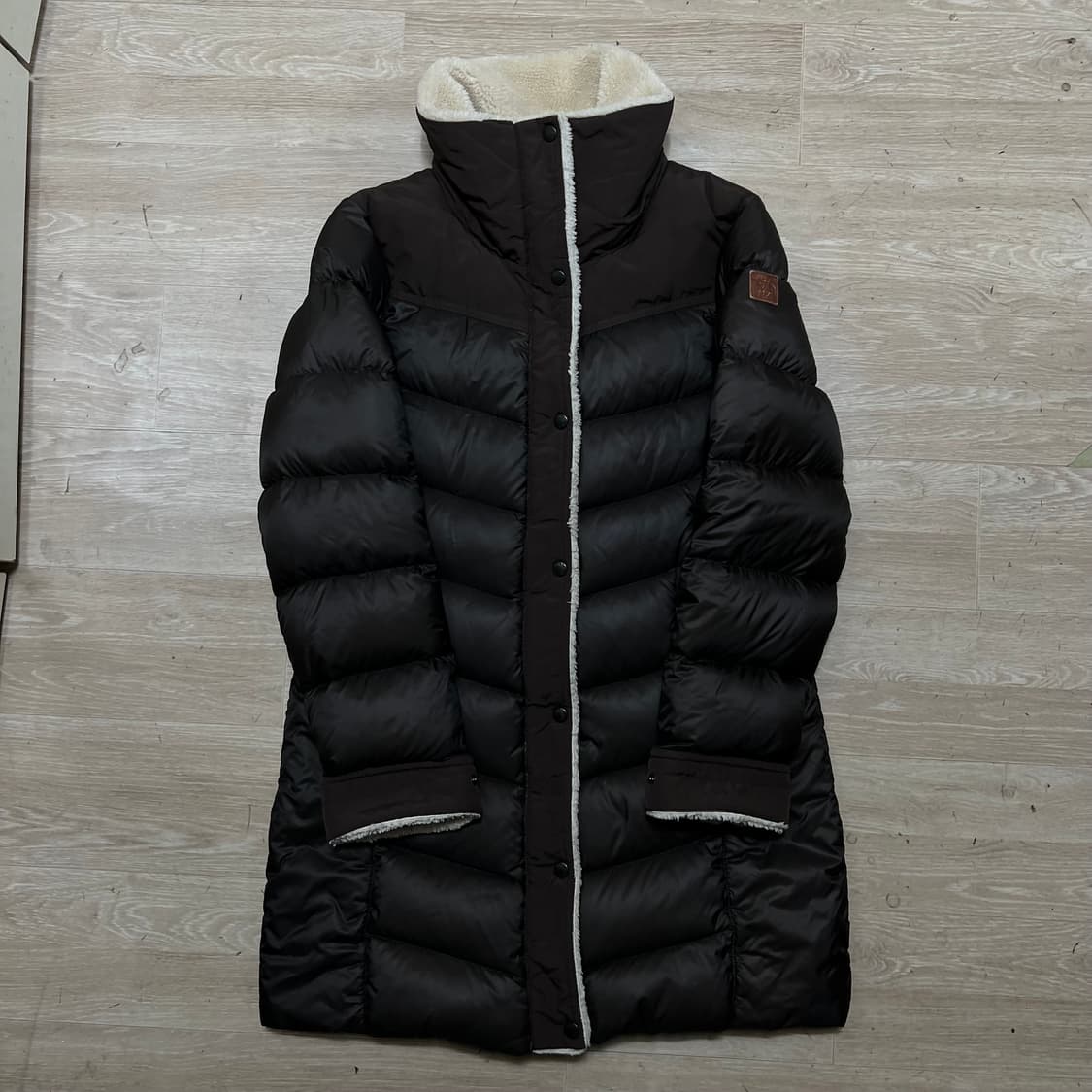 노스페이스 여성 구스다운 퀼팅 하이넥 롱패딩 점퍼 [브라운] XL/105 상품이미지1