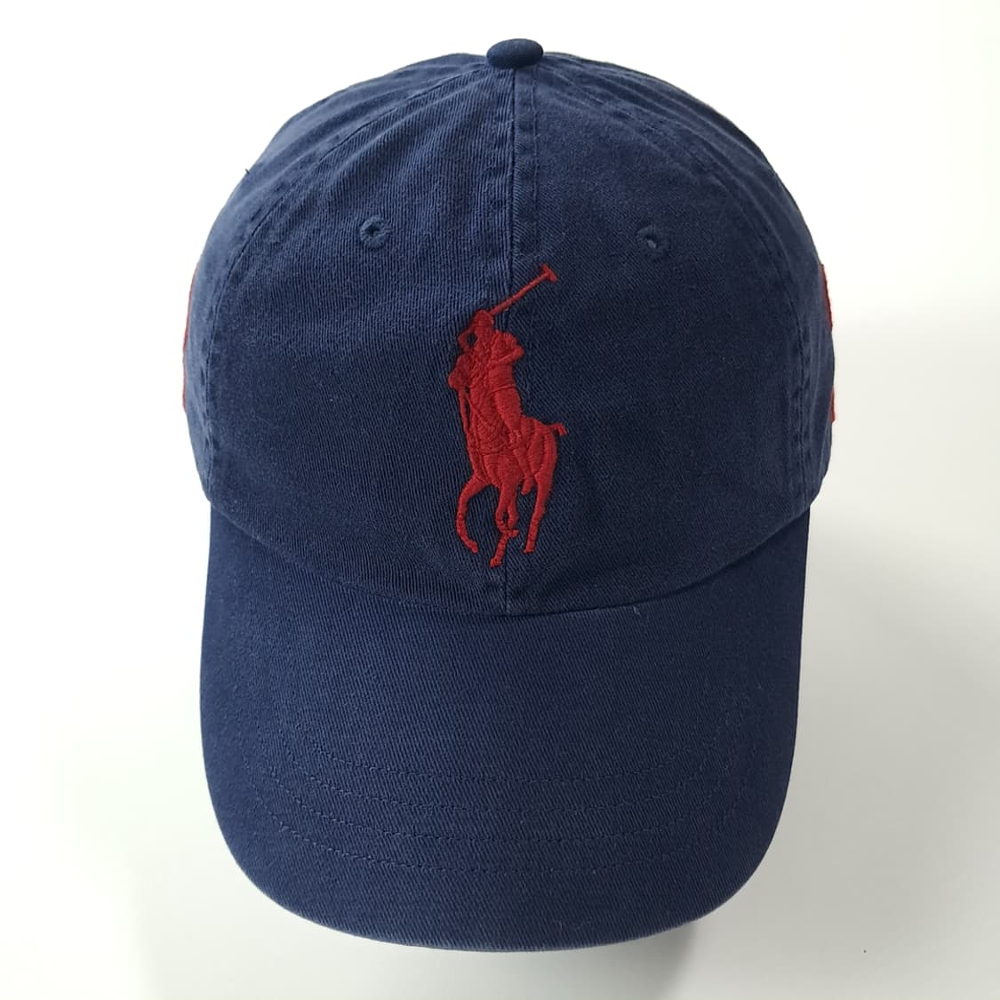 CK424 L 폴로 레드 빅포니 넘버3 다크네이비 볼캡 모자 상품이미지3