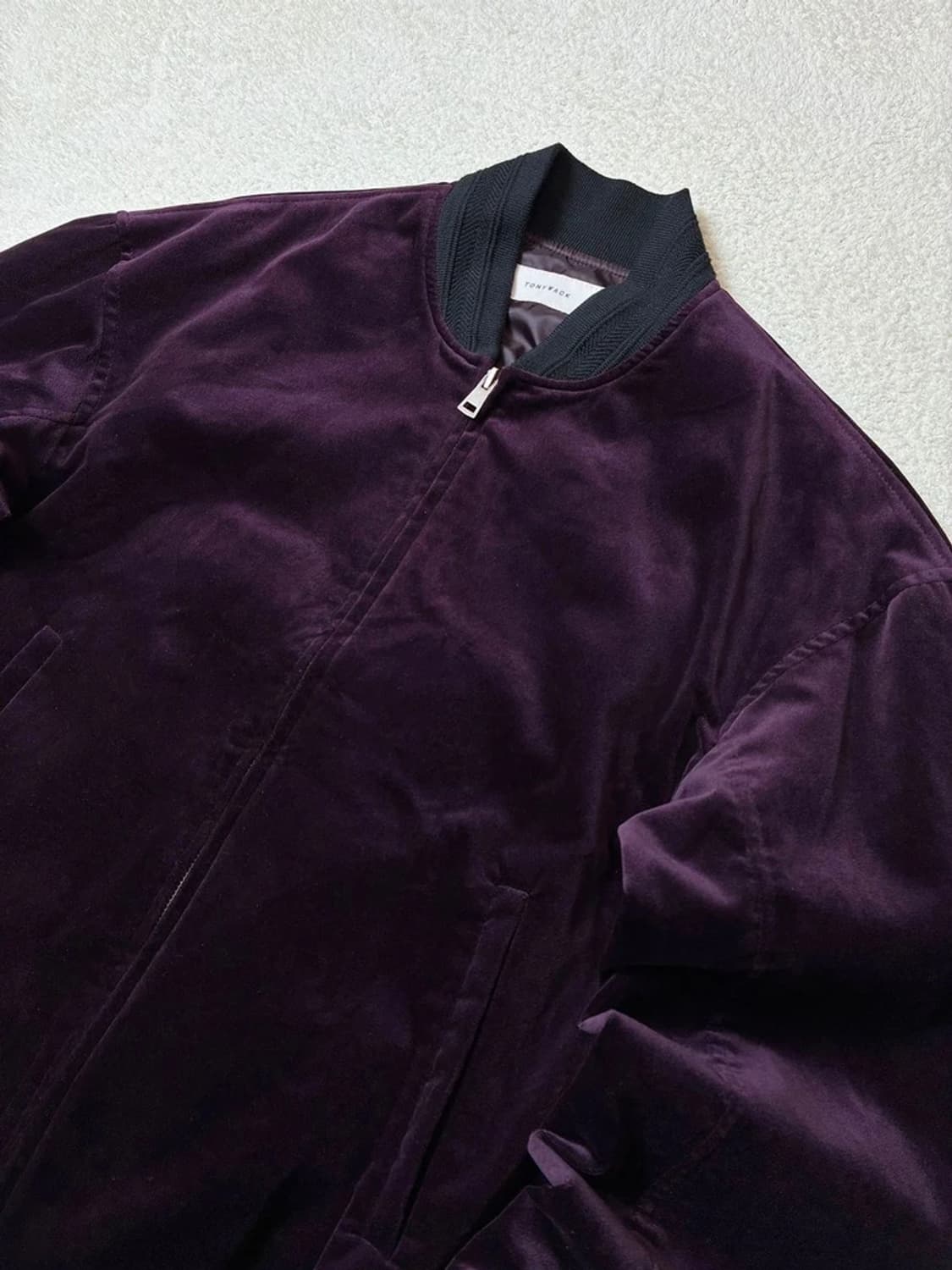 토니웩 16FW 등판 자수 벨루어 블루종 자켓 PN6379 상품이미지7