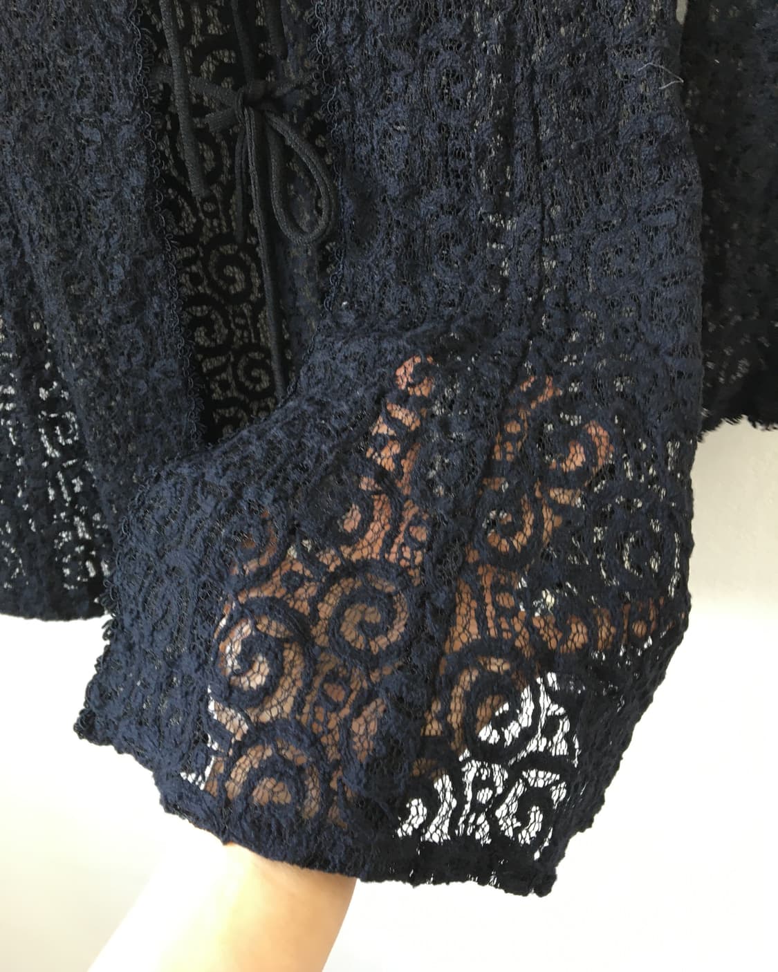 Pattern point tied shirt jacket 상품이미지4