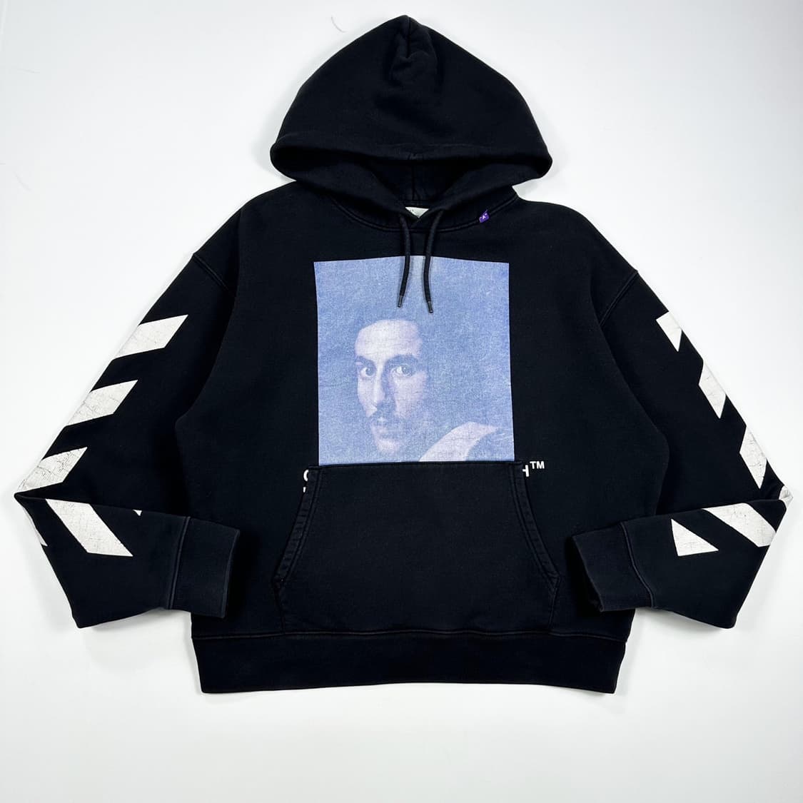 오프화이트 베르니니 블랙 프린팅 후드티 (L) 상품이미지2