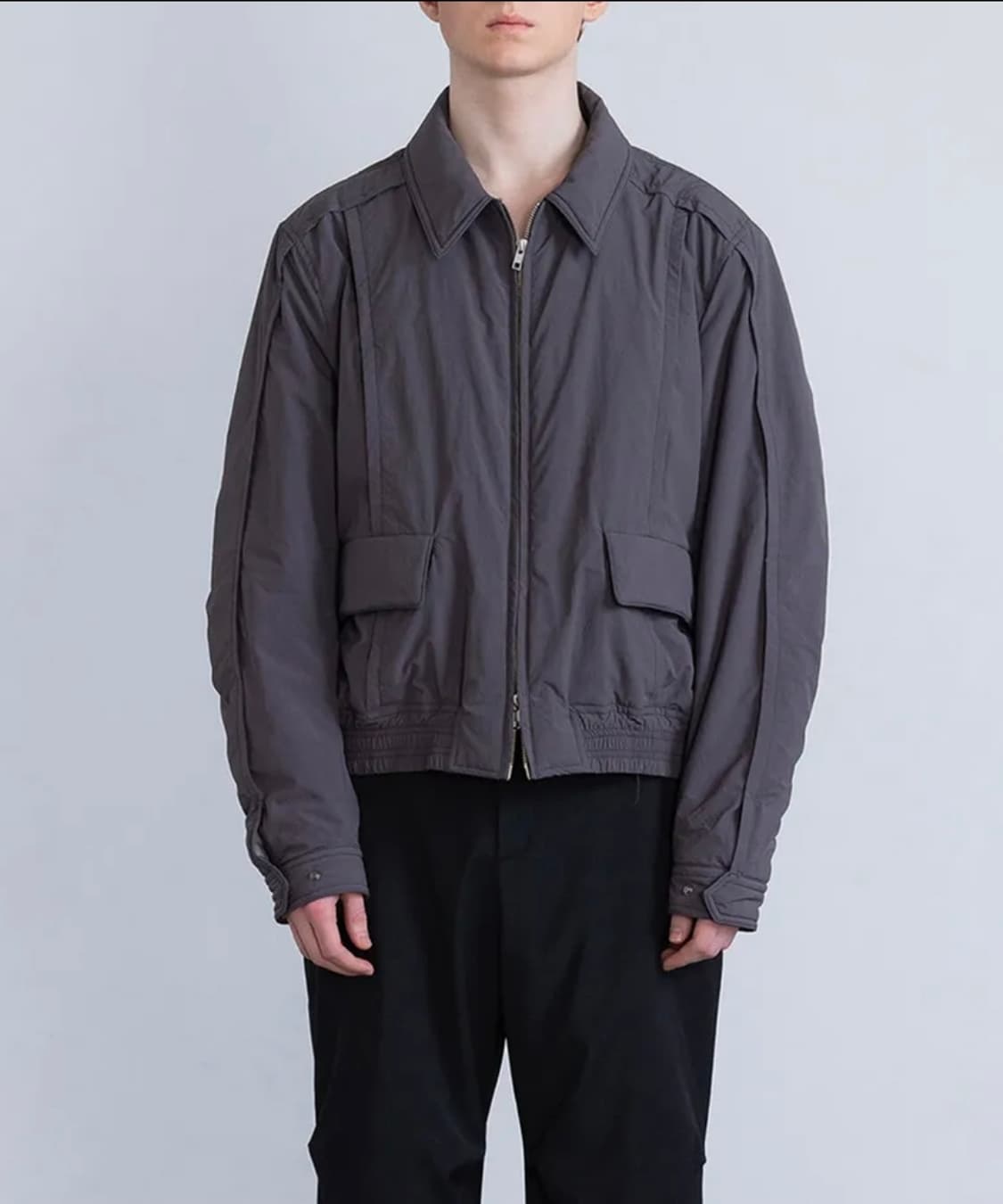 벨리에 라이닝 봄버자켓 - 그레이 S(95) 상품이미지1