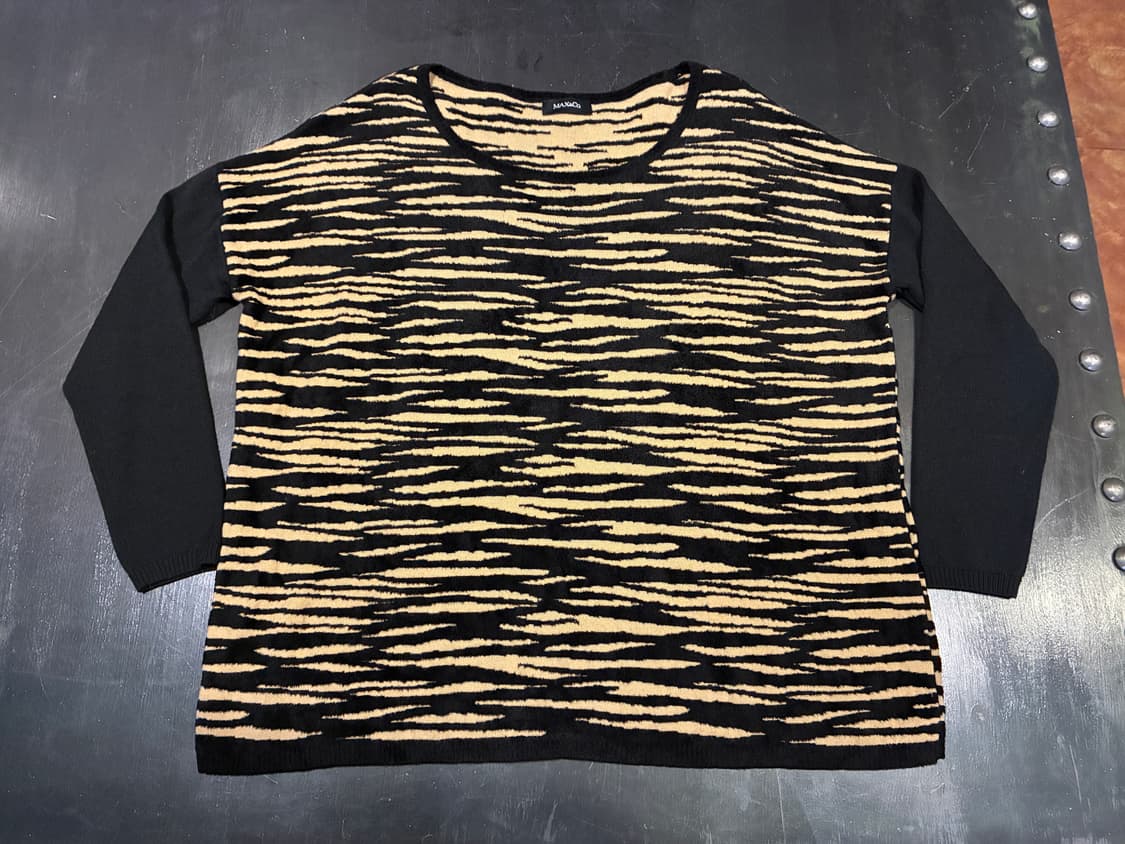 S) 막스앤코 MAX&co 울 니트 호피 갸루 모리걸 상품이미지1