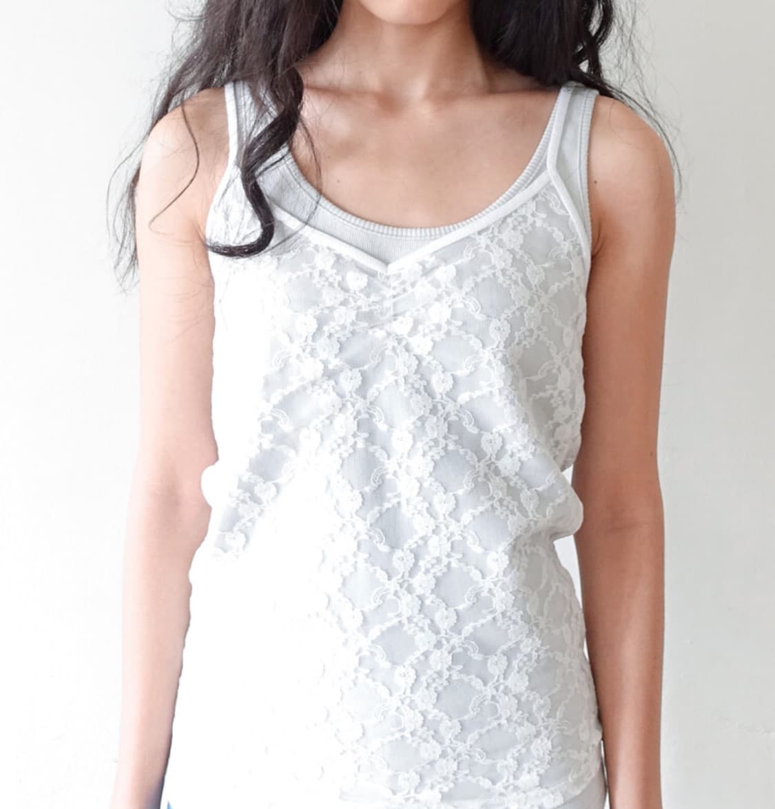 샵페어리 lace sleeveless ivory 레이스 슬리브리스 상품이미지1
