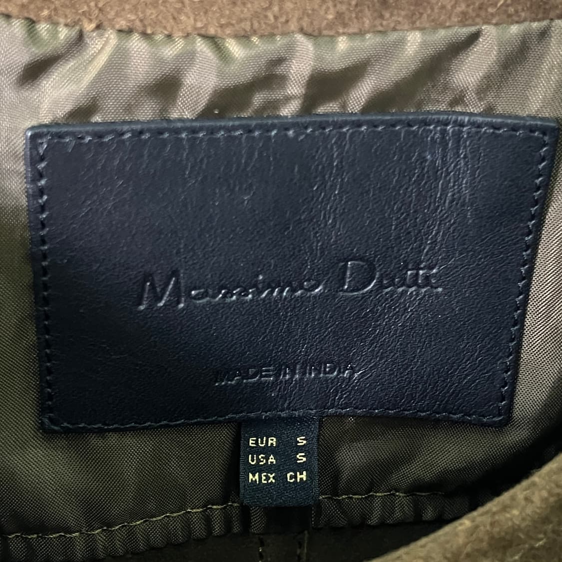 마시모두띠 브라운 스웨이드 롱 셔츠 S 상품이미지3