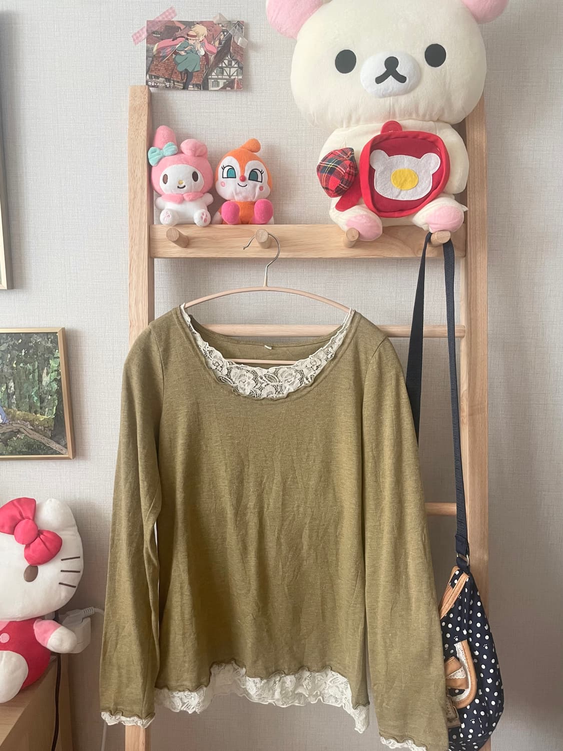 모리걸 빈티지 말차라떼 블라우스 set 🌿🍵🎀 상품이미지2