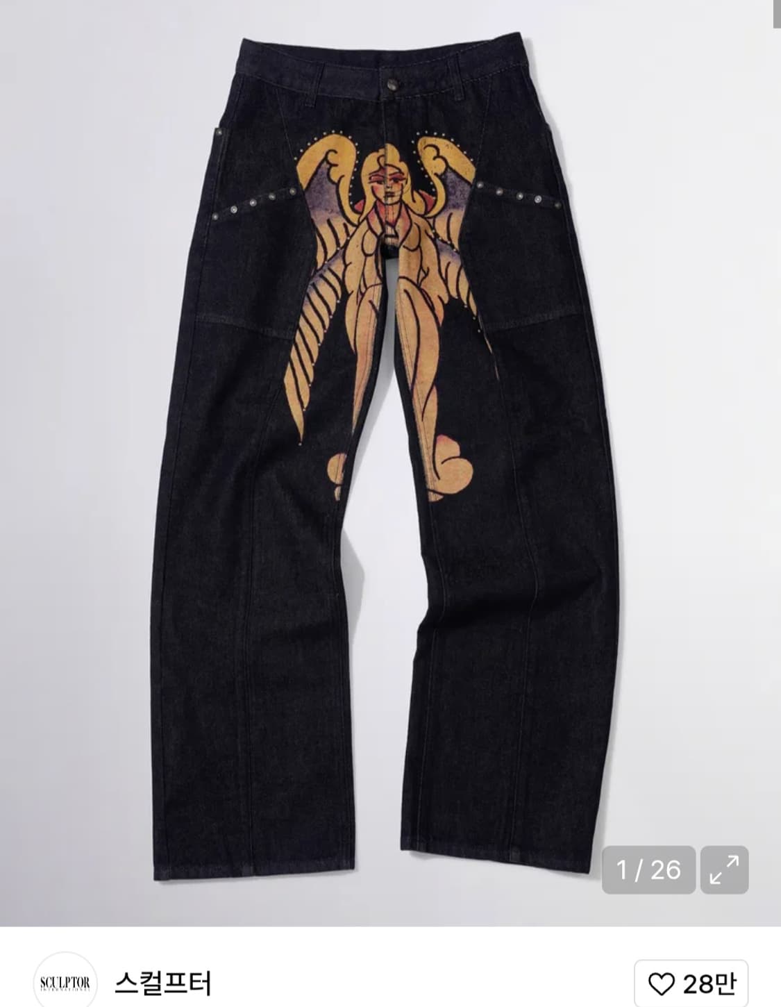 [스컬프터 X Ed Hardy] Cracked Angel 데님 상품이미지3