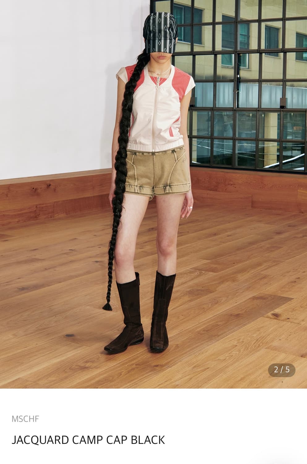 미스치프 자카드 캠프캡 상품이미지1