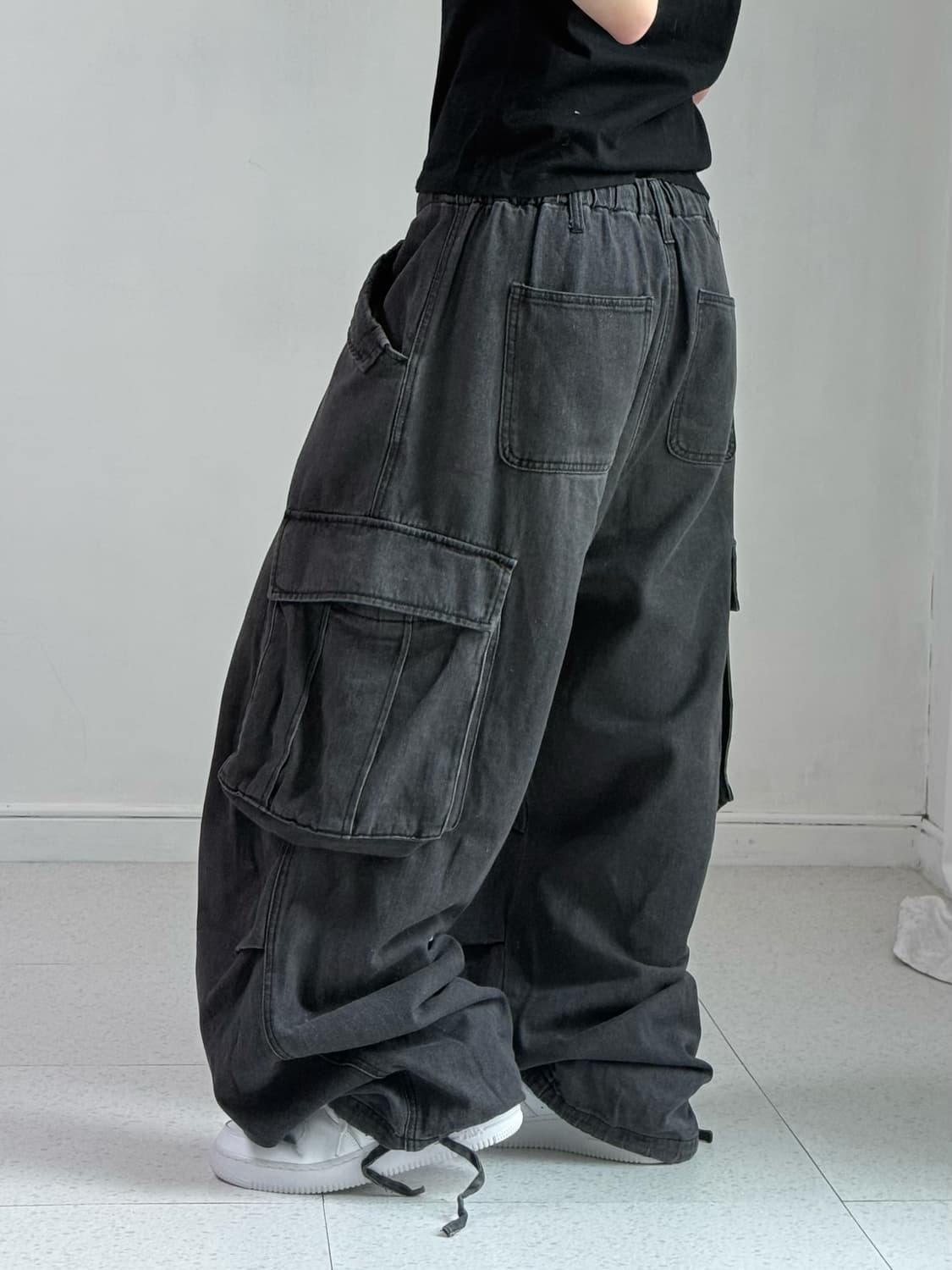 빅유니온 흑청 카고팬츠 상품이미지3