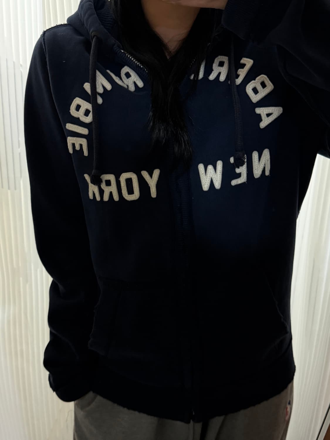 아베크롬비 네이비 후드집업 M 상품이미지1