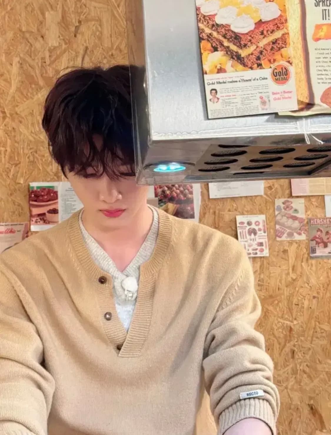 [M] 렉토 더블 레이어 레이어드 니트 베이지 상품이미지2