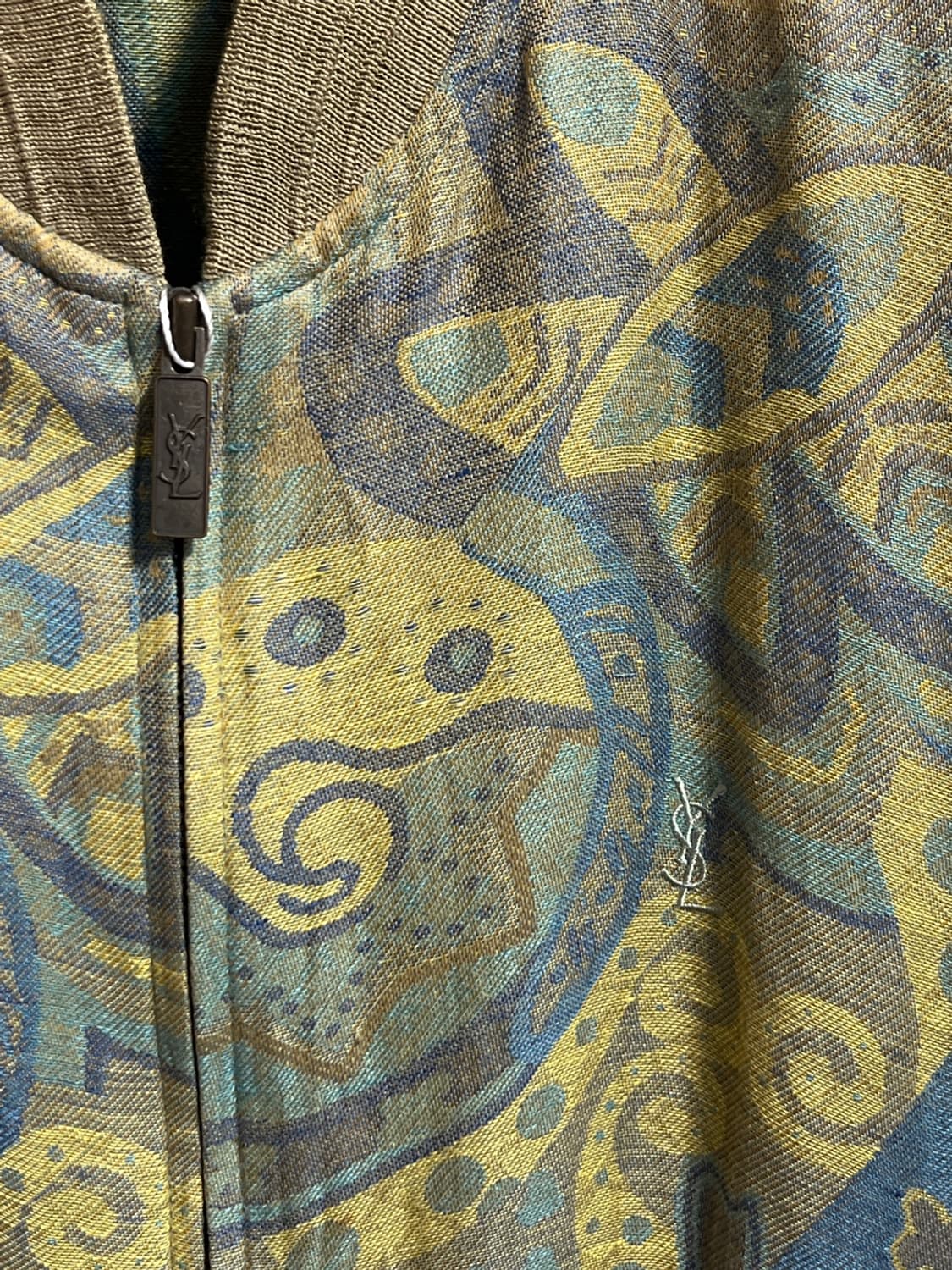 입생로랑 아카이브 패턴 블루종 자켓 상품이미지4