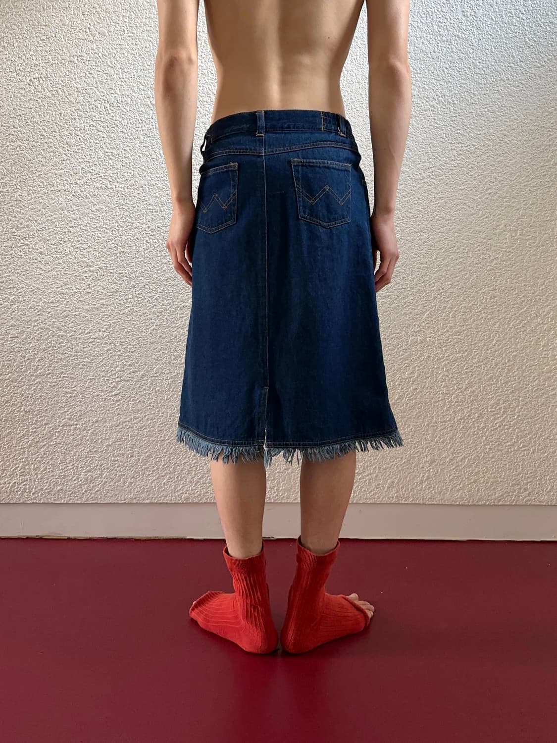 Gals From Wrangler 에스니컬 데님 미디 스커트 상품이미지4