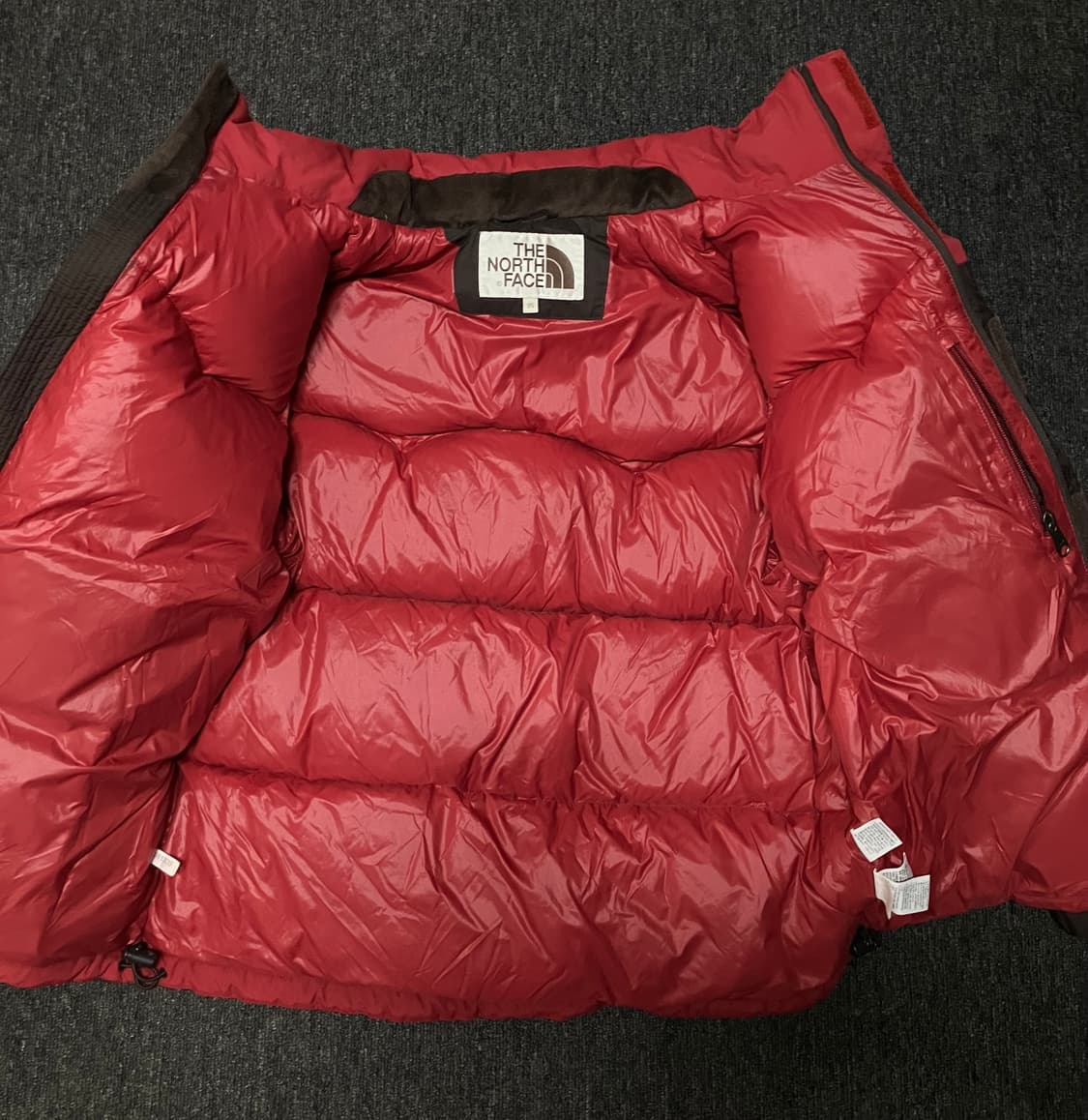 노스페이스 눕시 브라운레드 패딩 상품이미지4