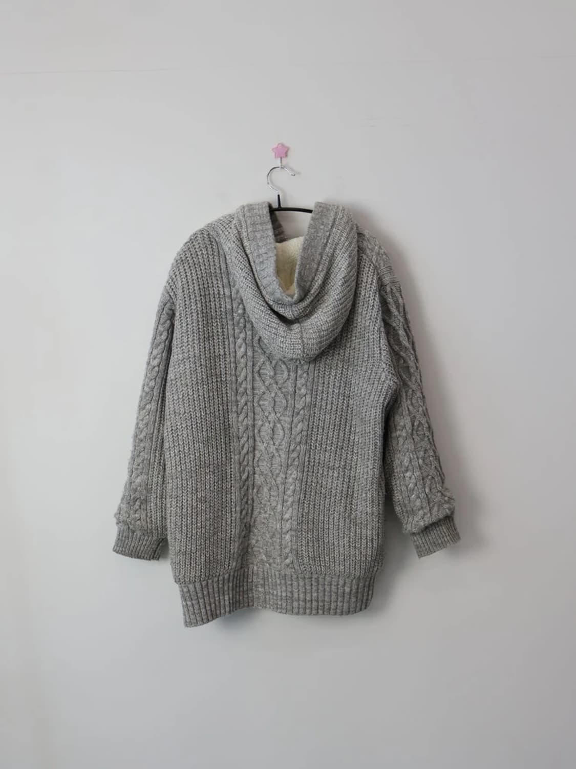Sunny Village Cable Knit Hooded Cardigan 상품이미지4
