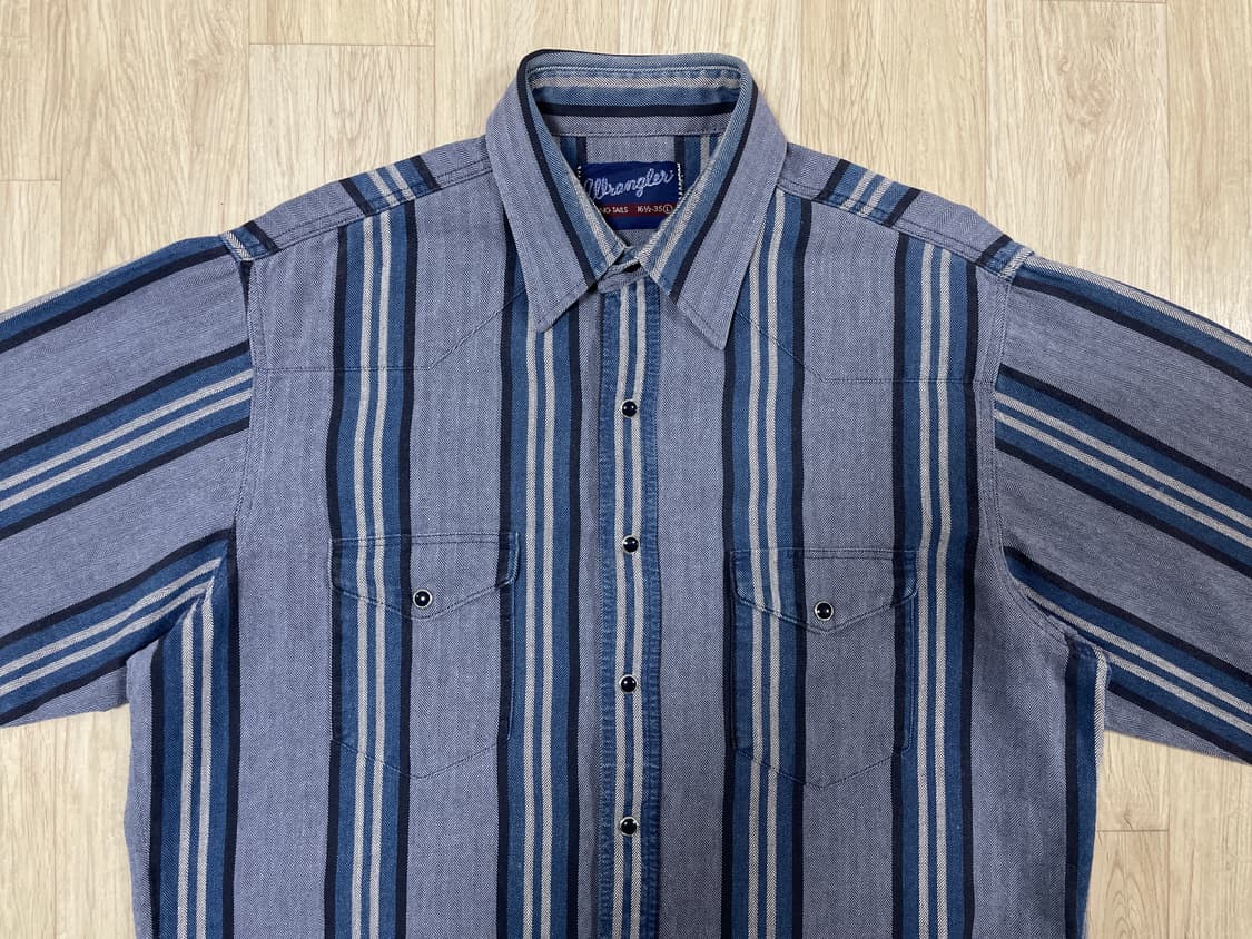 105) 80's 랭글러 HBT 헤링본 웨스턴셔츠 상품이미지4