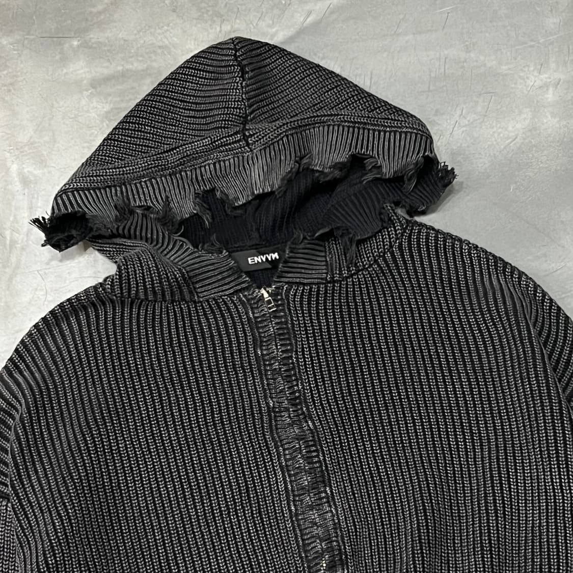  ENVYM 그런지 투웨이 니트 후드 집업 y14862 상품이미지3