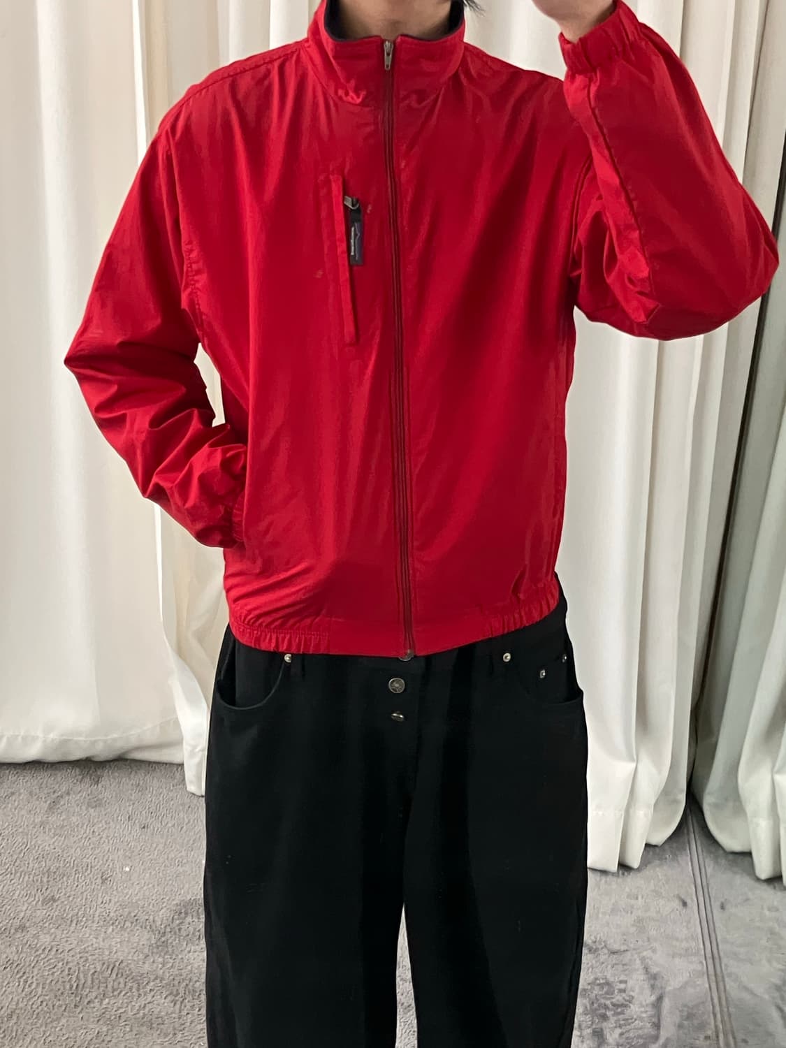 90's 파타고니아 레드 뉴매틱 봄버 자켓 S 상품이미지5